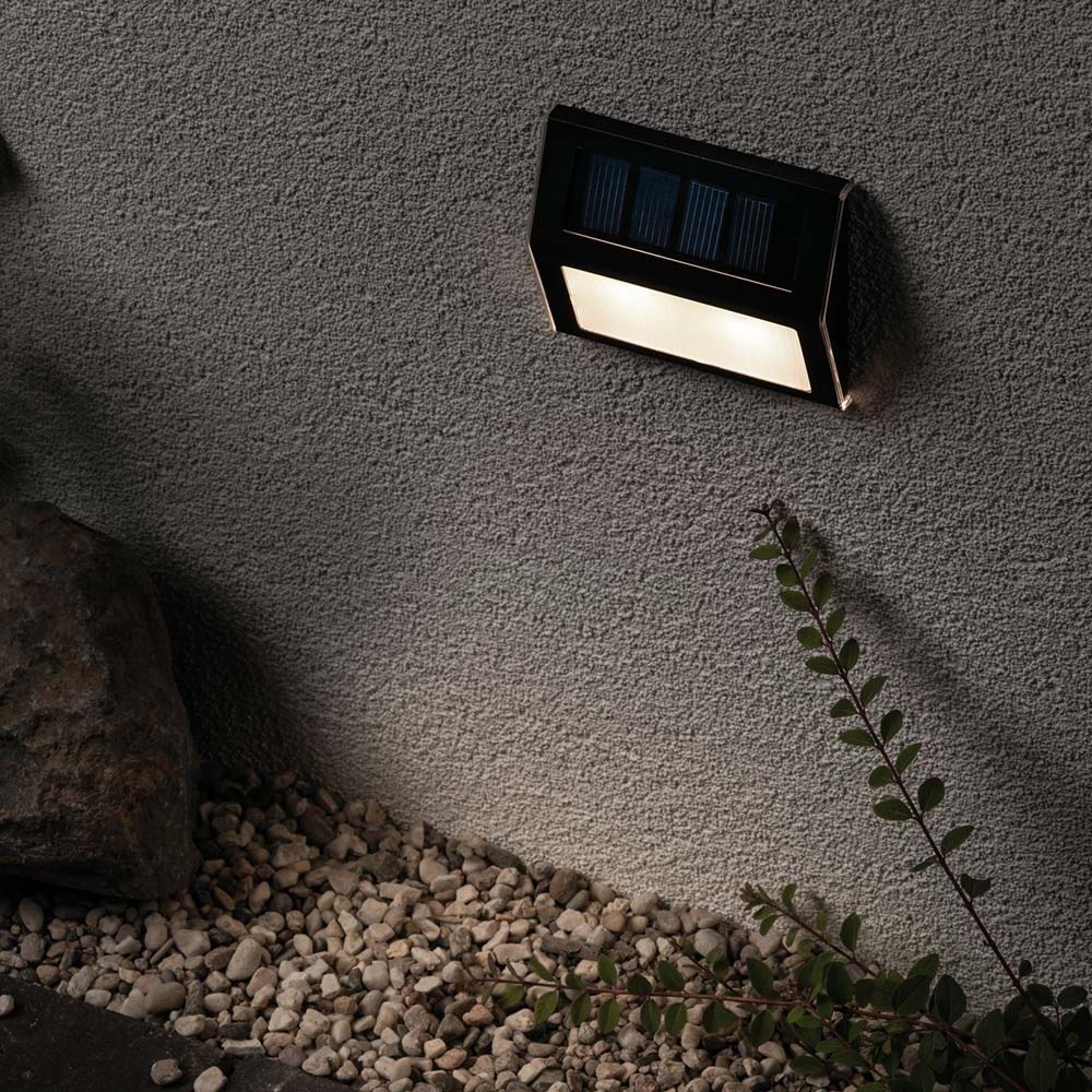 S.Luce LED Solar Stufen Wand- & Treppenleuchte IP44 3000K Anthrazit