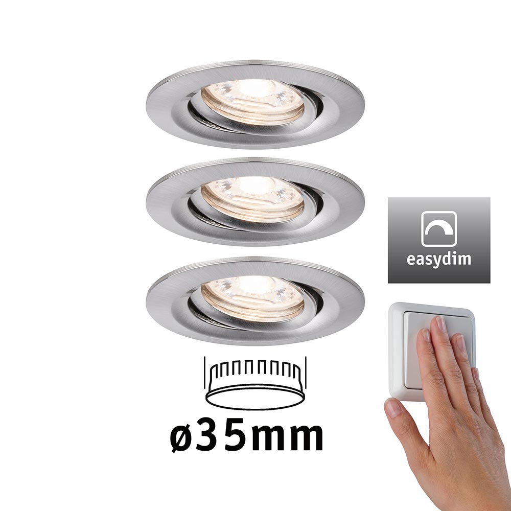 S.Luce LED Einbauleuchte Nova Mini Plus LED Basis-Set Rund 66mm 15°