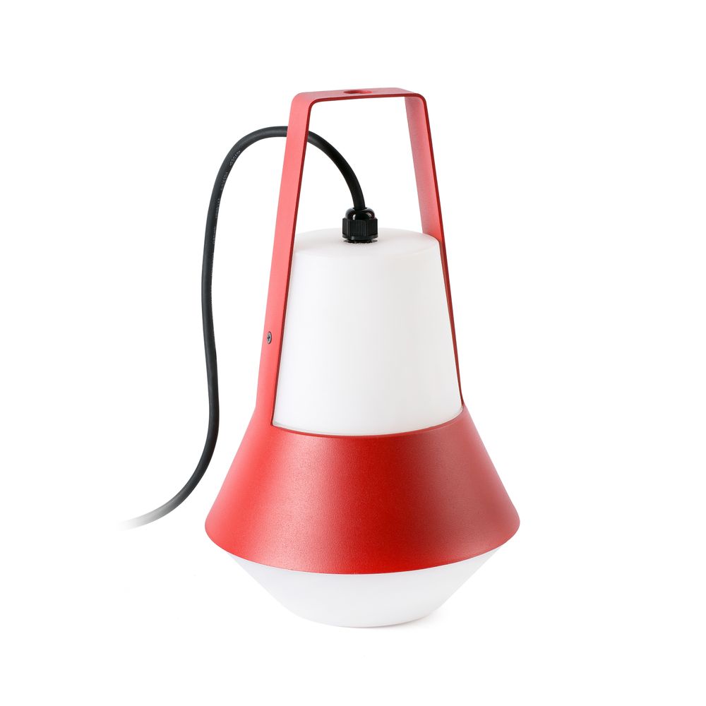 S.Luce Tragbare Außenlampe CAT IP54 Rot, Weiß