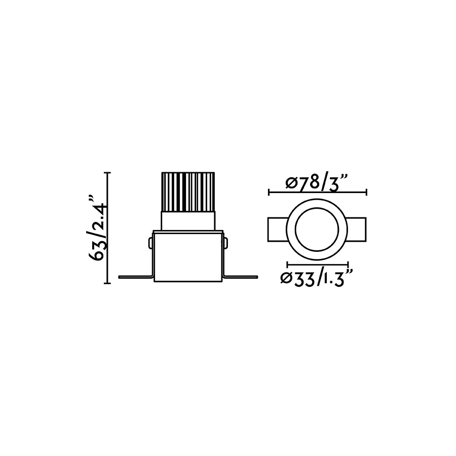 Fox LED Downlight Frameless Black 2