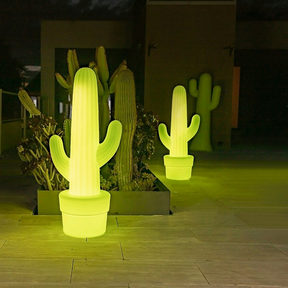 Cactus luminoso a LED con batteria e telecomando