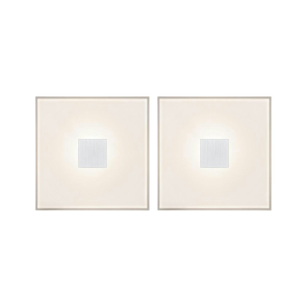 LumiTiles LED Fliesen Square 2er-Set Metall Kunststoff, Weiß 2