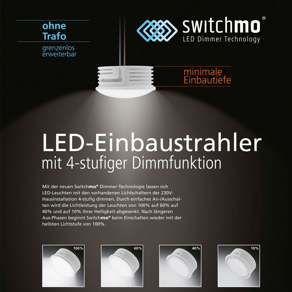 LED Coin Dimmbar per Schalter Warmweiß 3000K 470lm 5W thumbnail 1
