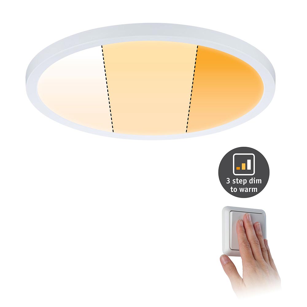 S.Luce VariFit LED Einbaupanel Areo Dim-to-Warm Ø 23cm Weiß-Matt