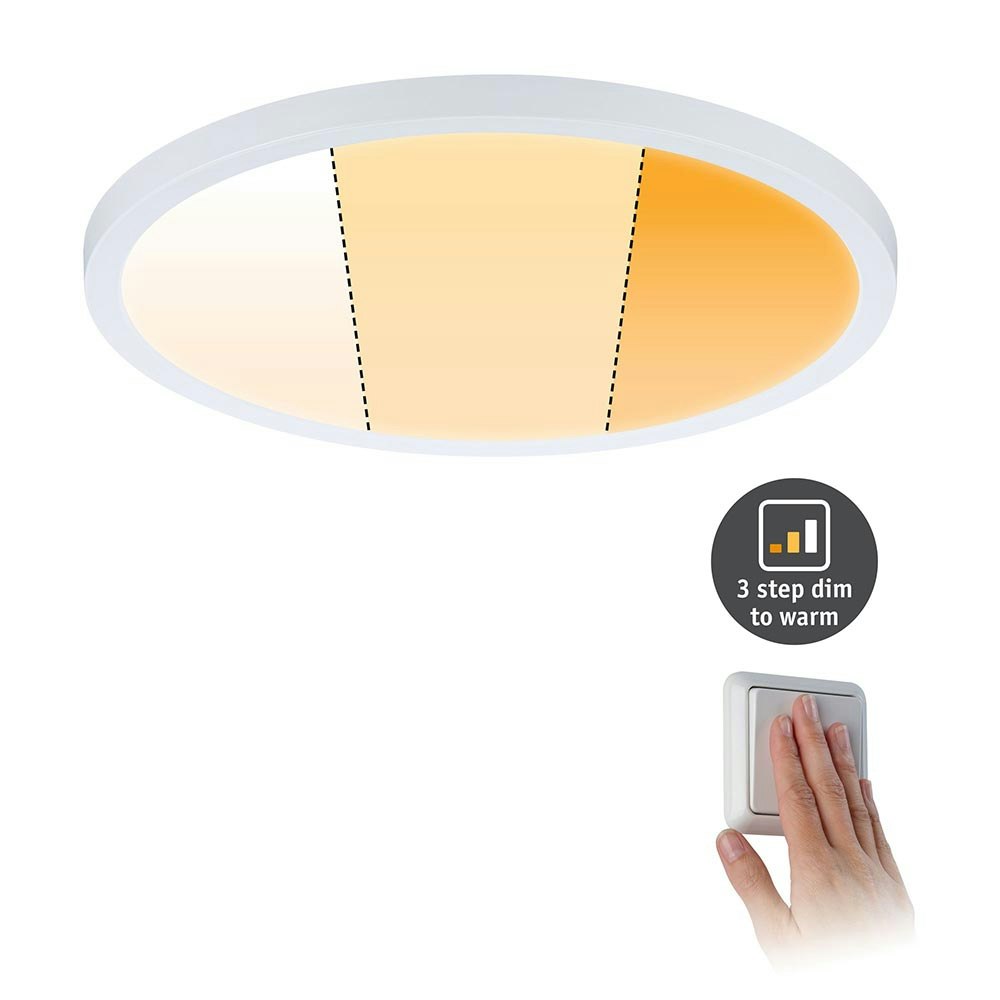VariFit Panneau LED encastrable Areo Dim-to-Warm Ø 23cm blanc mat 1