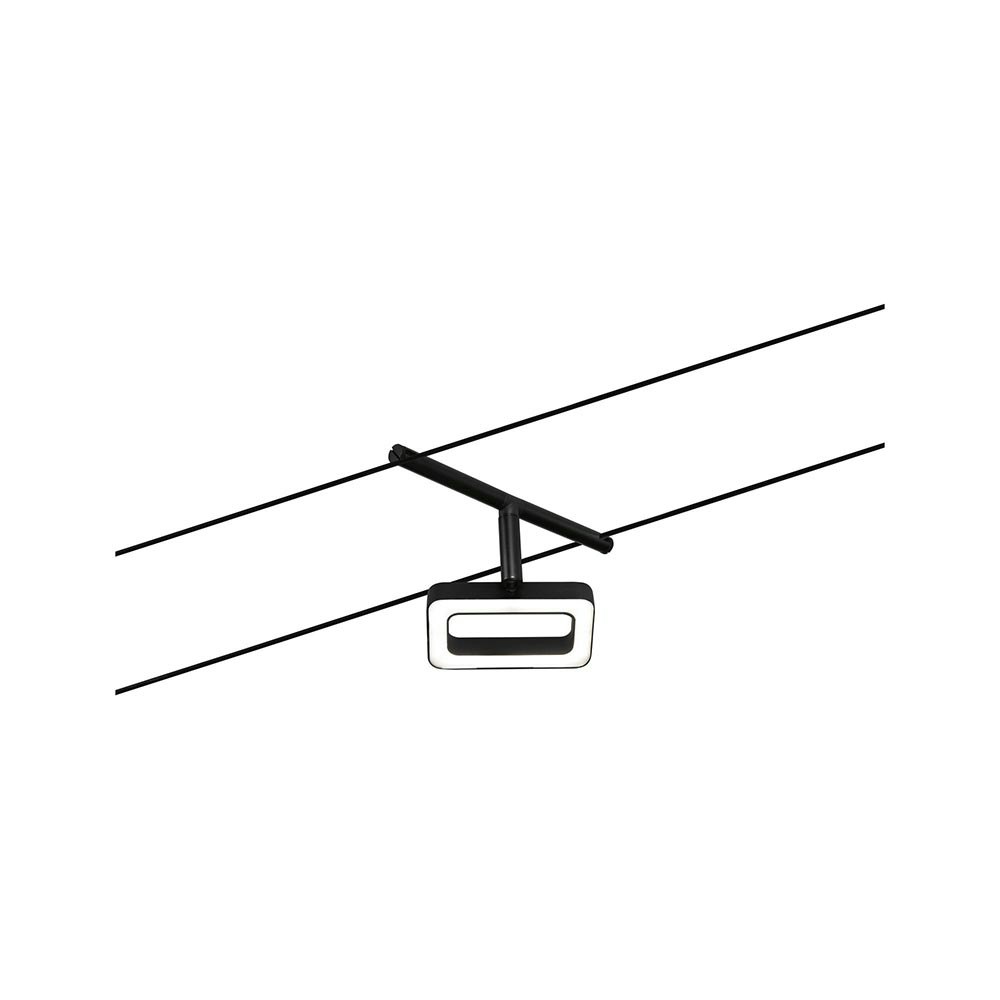 CorDuo LED Seilsystem Frame Einzelspot Schwarz-Matt, Chrom thumbnail 3