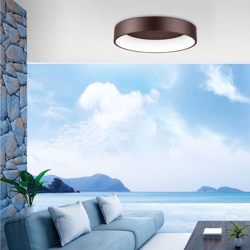 S.Luce LED Deckenleuchte Rando Ø 60cm 2520lm , 3000K Braun