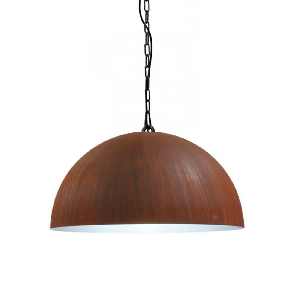 Larino Pendant Light with Rustic Chain Ø80cm Rust- White 1