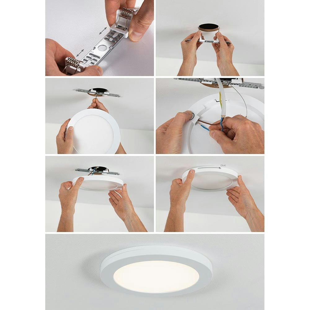 LED Einbaupanel 2 in 1 Wand- & Deckenleuchte Ø 30cm Weiß thumbnail 6