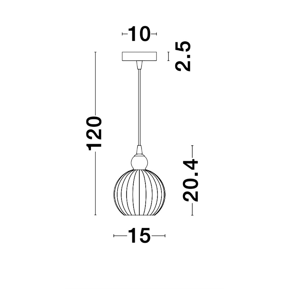 Nova Luce Odell lampe à suspendre Ø 15cm verre thumbnail 5