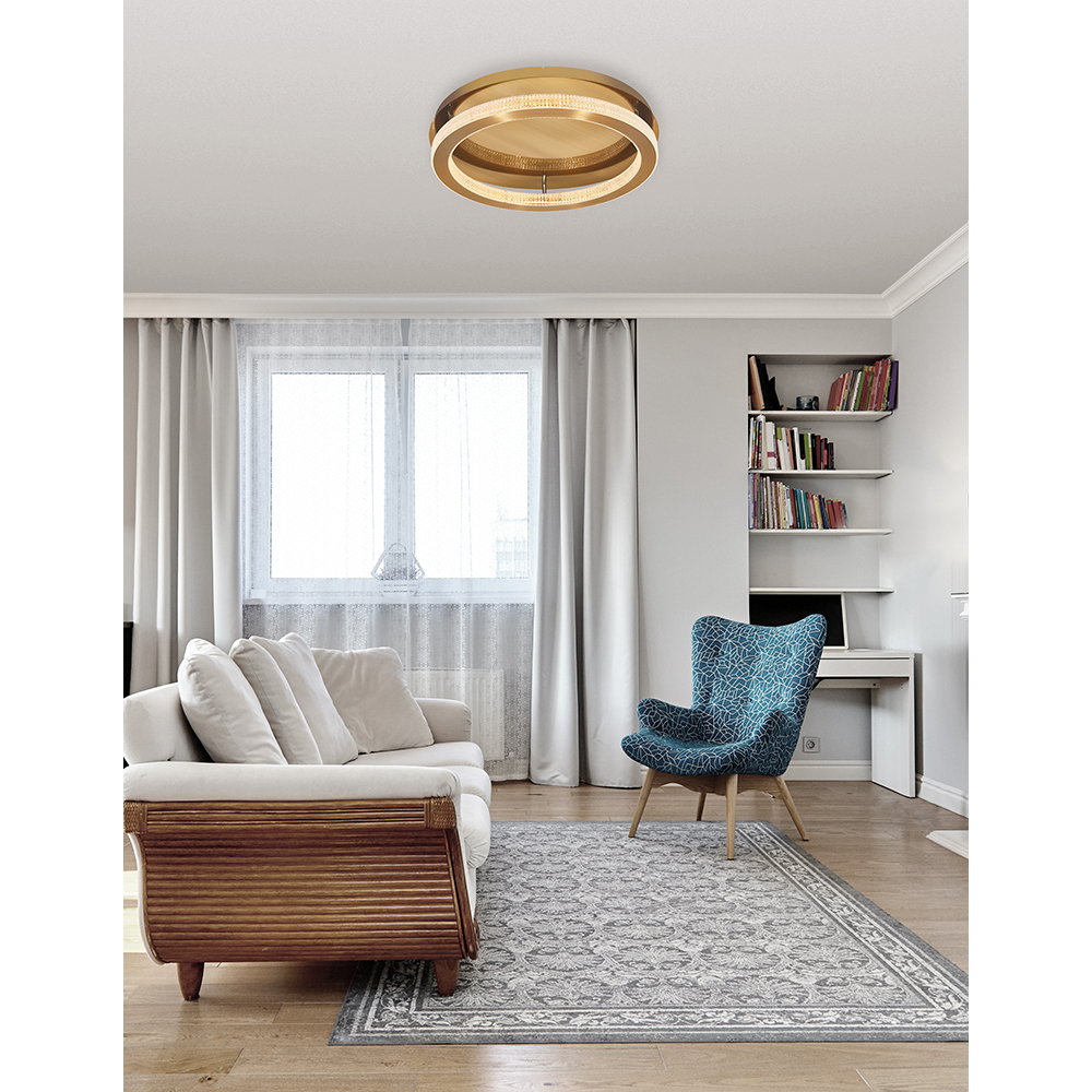 S.Luce Nova Luce Fiore LED Deckenlampe Antik-Gold