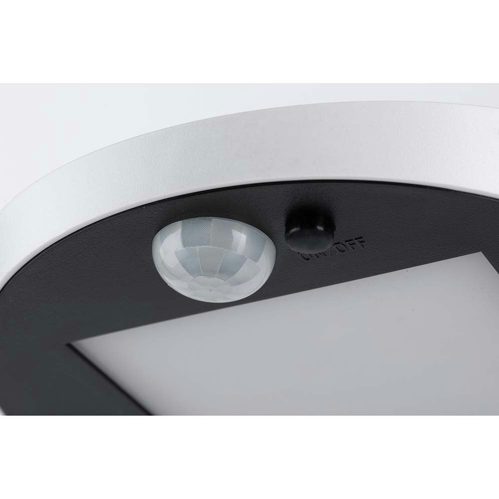 LED Solar Wandlampe Ryse mit Bewegunsmelder IP44 3000K Weiß zoom thumbnail 5