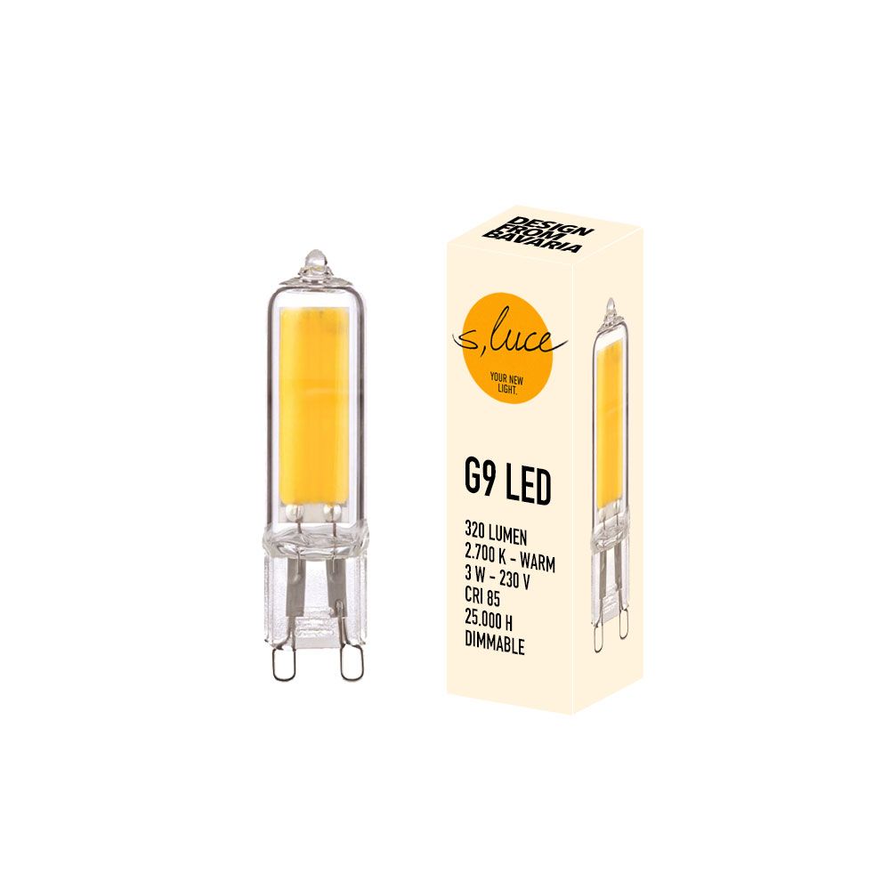 S.Luce s.luce G9 LED Warmweiß 2700K 320lm 3W Dimmbar CRI 85