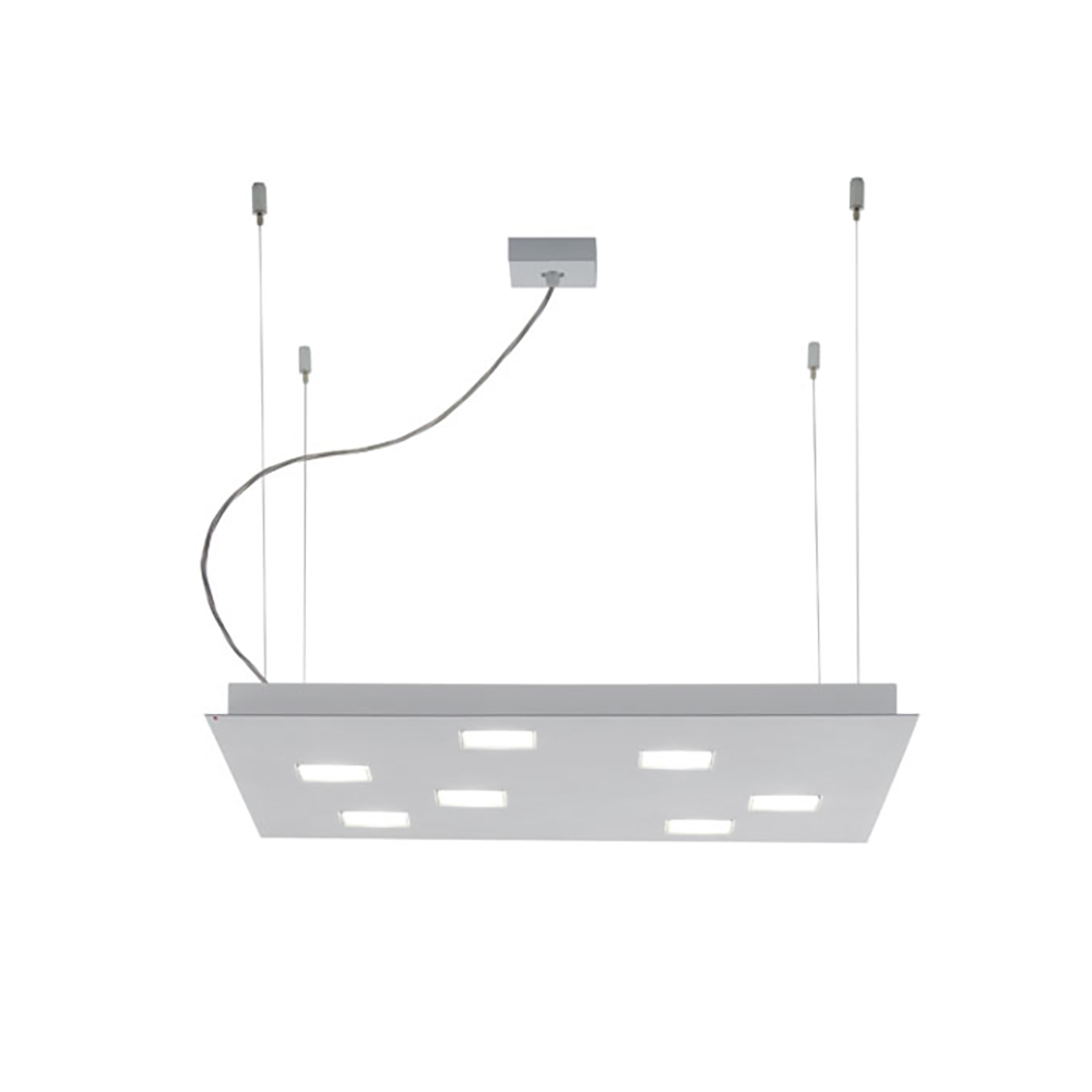 S.Luce Fabbian Quarter LED-Pendelleuchte quadratisch