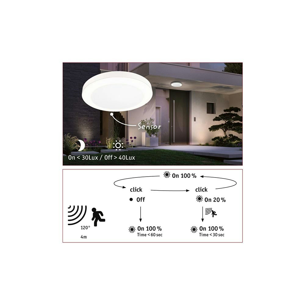 LED Außen Wand- & Deckenleuchte Circula Sensor zoom thumbnail 6