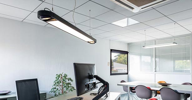 LED Panel Hängeleuchten Bürolampen Arbeits Raster Garagen Beleuchtung Werkstatt 