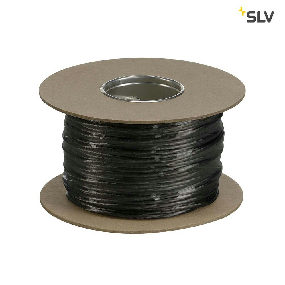 SLV 12V-Seil für Tenseo 12V-Seilsystem Schwarz 4mm² 100m 