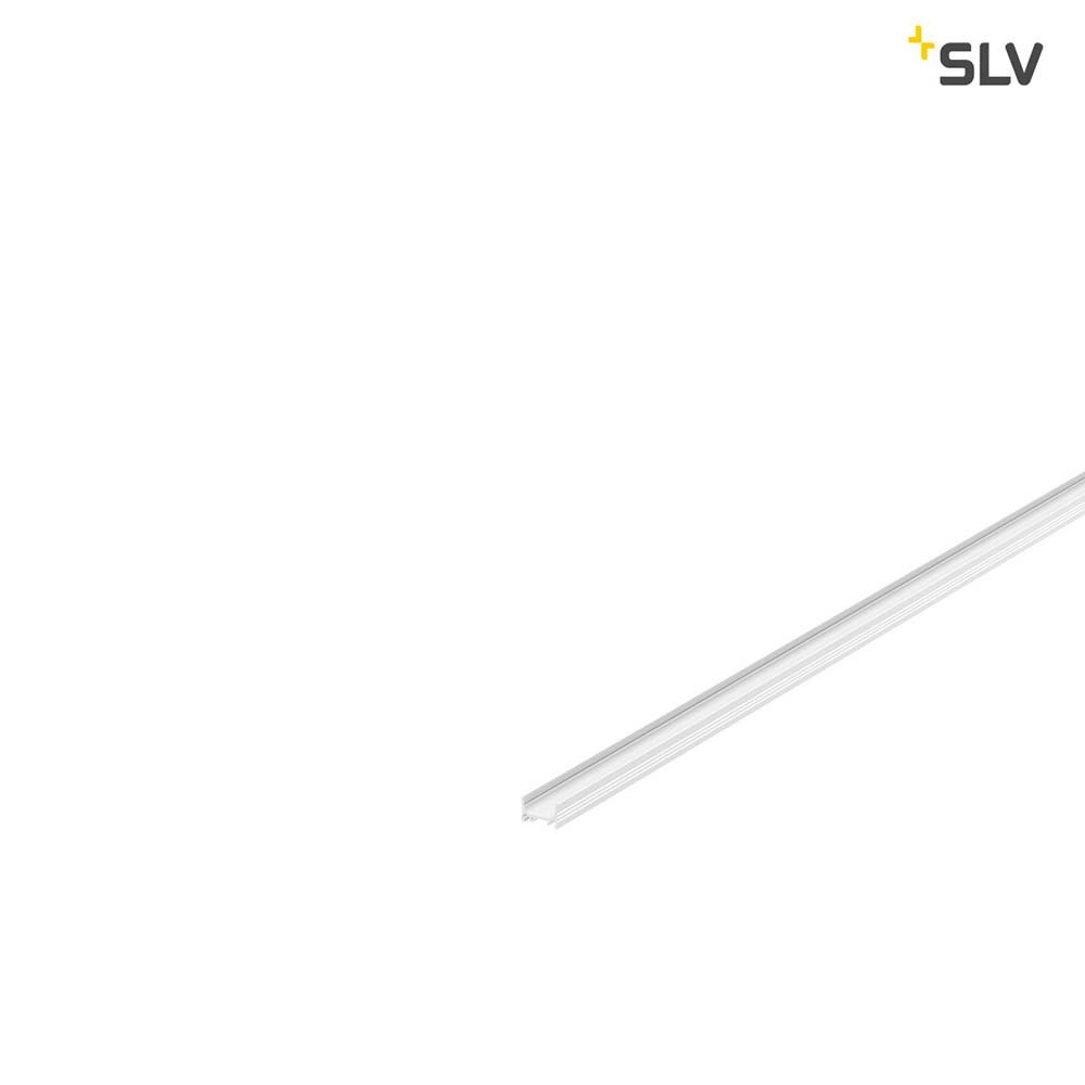 SLV Grazia 10 LED Aufbauprofil Flach Gerillt 2m Weiß zoom thumbnail 1