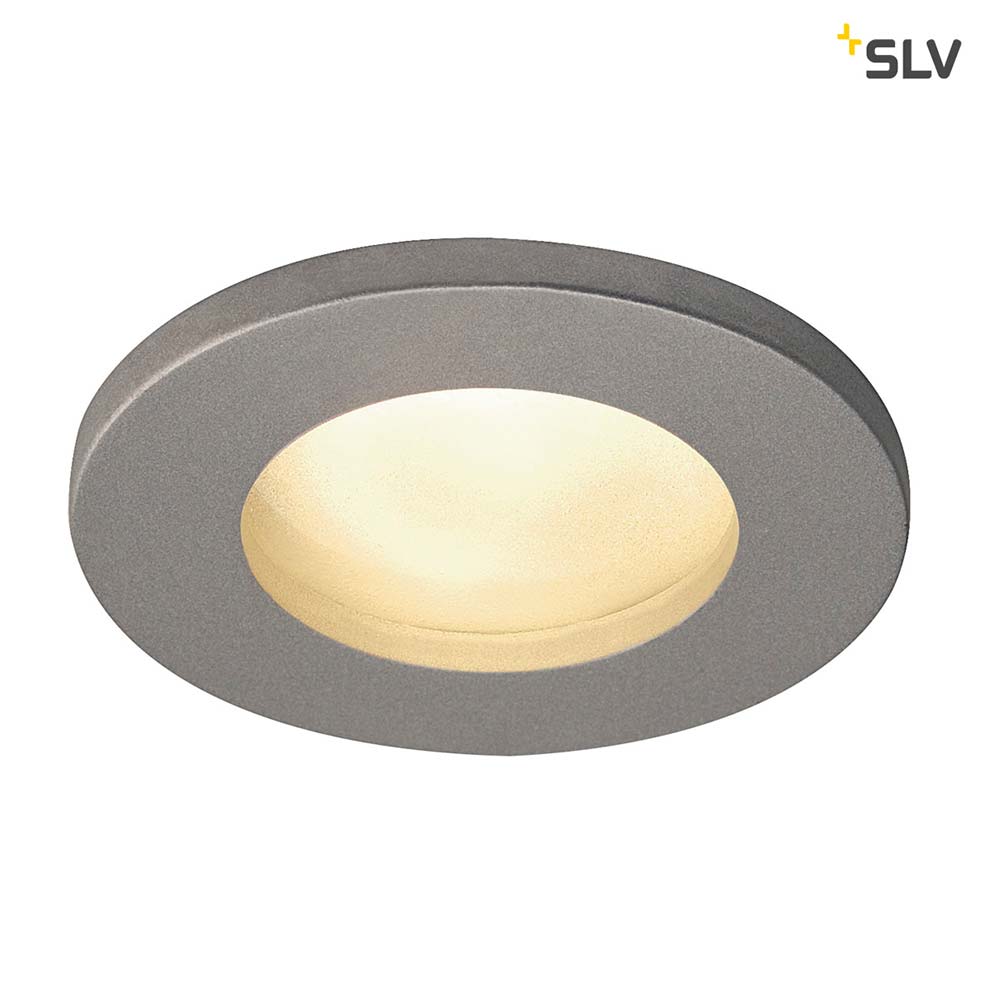 S.Luce SLV Dolix Out Einbaustrahler 230V IP65 Rund Silbergrau