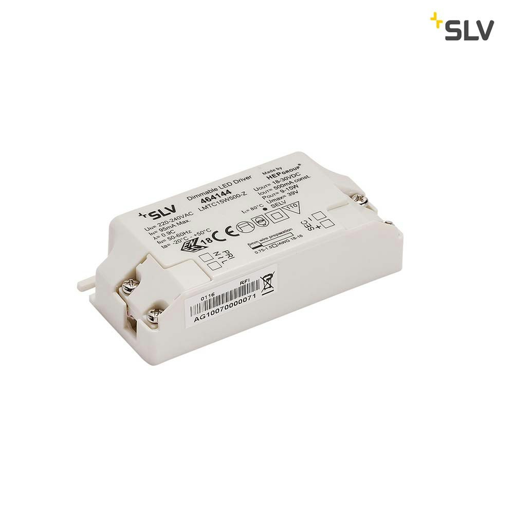 SLV LED DRIVER 15W 500mA incl. strain relief dimmable 
