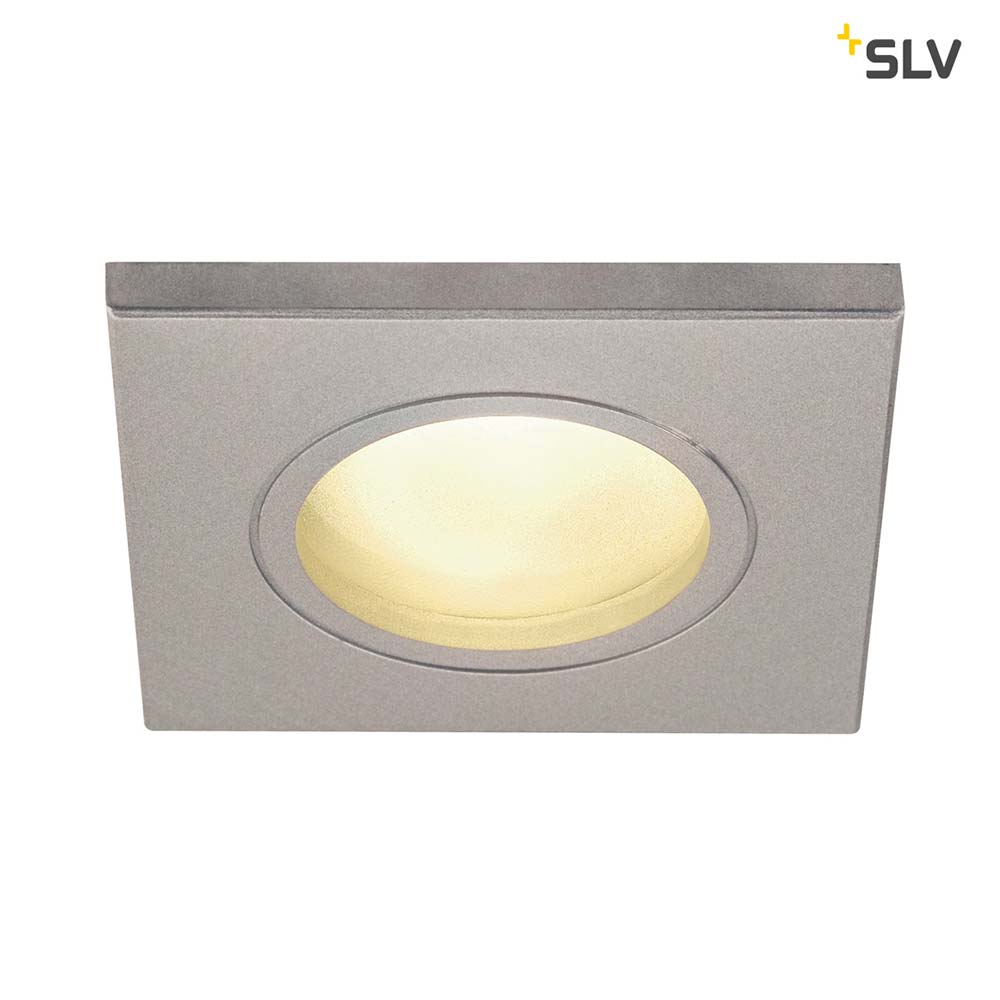 S.Luce SLV Dolix Out Einbaustrahler 230V IP65 Eckig Silbergrau