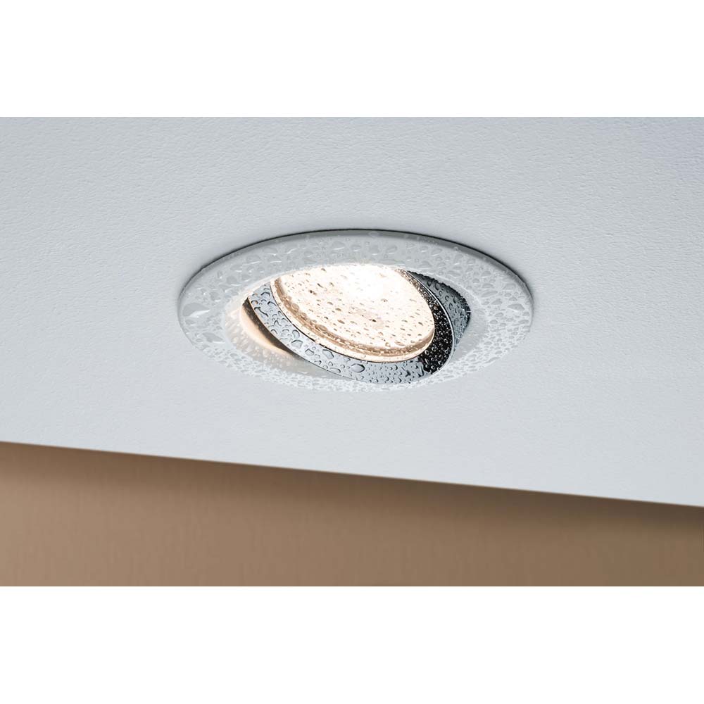 S.Luce Premium EBL Nova IP65 schwenkb max 1x35W GU10 GU5,3 Weiß-Chrom