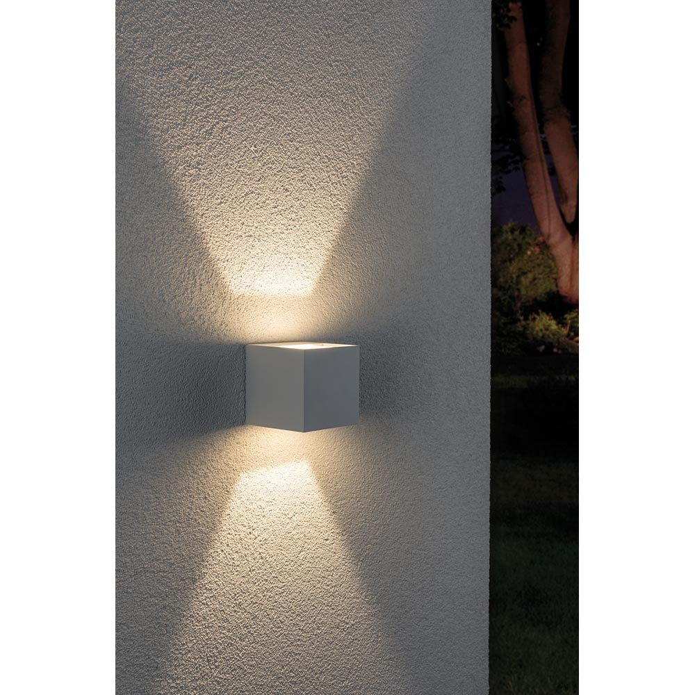 S.Luce Wandaufbauleuchte LED Cybo eckig 2x3W weiß 80x80mm