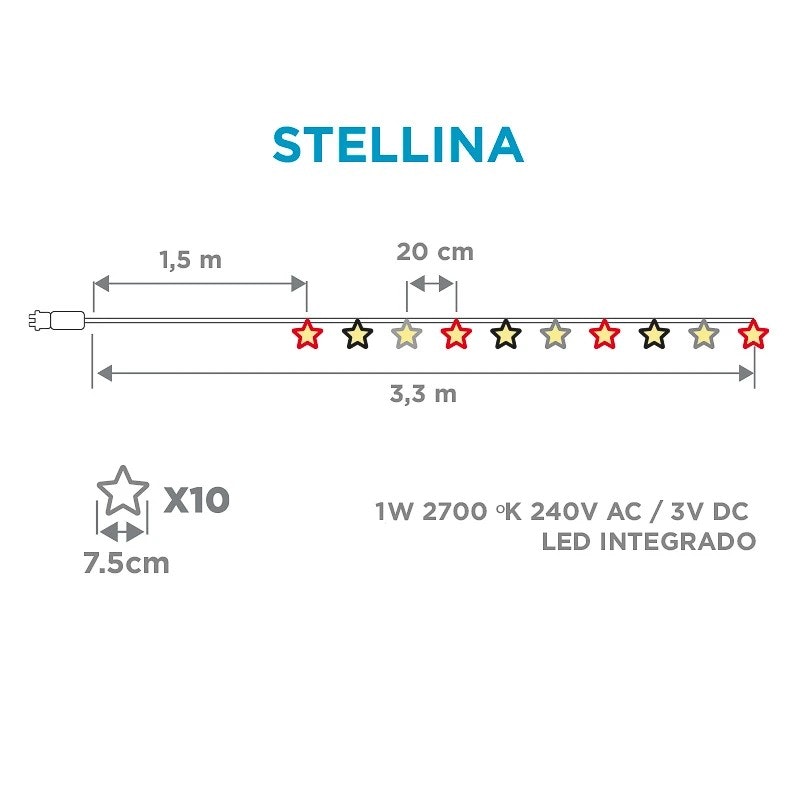 Guirlande de Noël à LED Stellina IP44 thumbnail 4