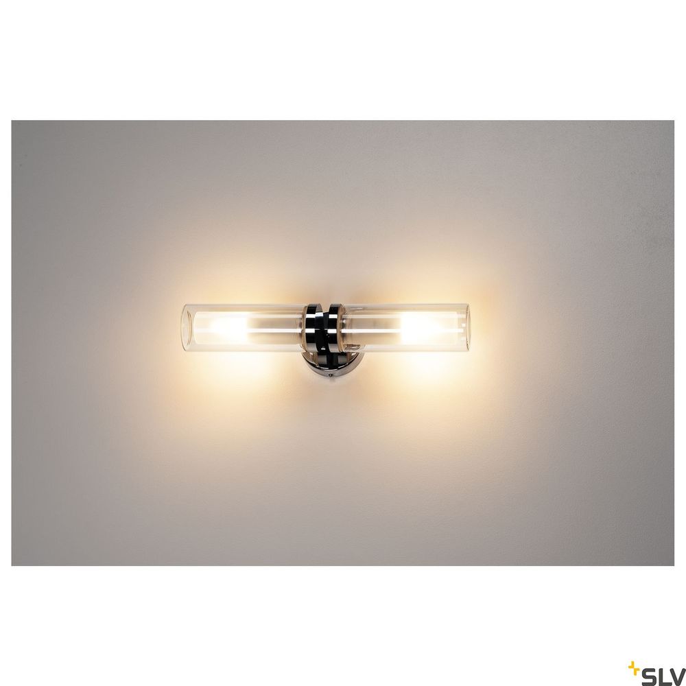 S.Luce Bad-Wandlampe 106 E14 Chrom IP44