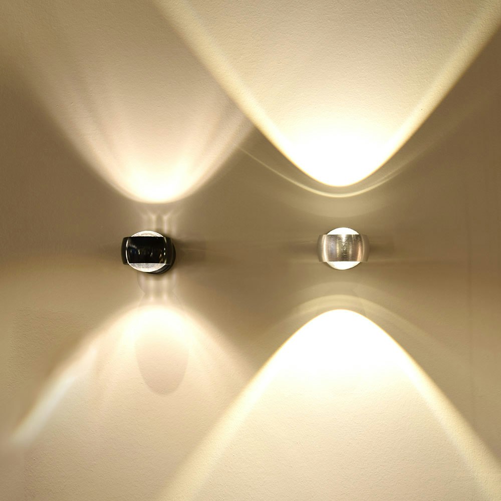 s.luce Beam LED-Wandleuchte modern Up & Down mit Glaslinsen 2
                                                                        