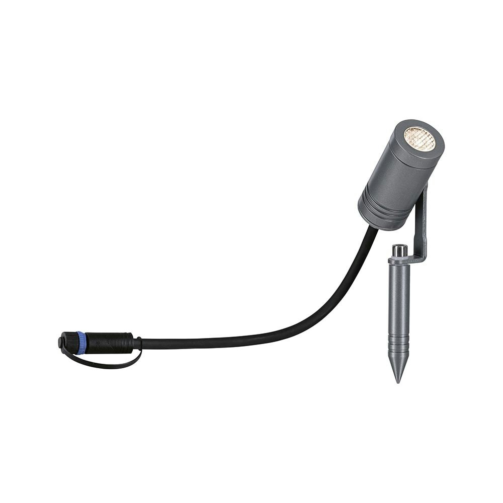 Plug & Shine LED Garden Spotlight Radix IP65 Grey 1