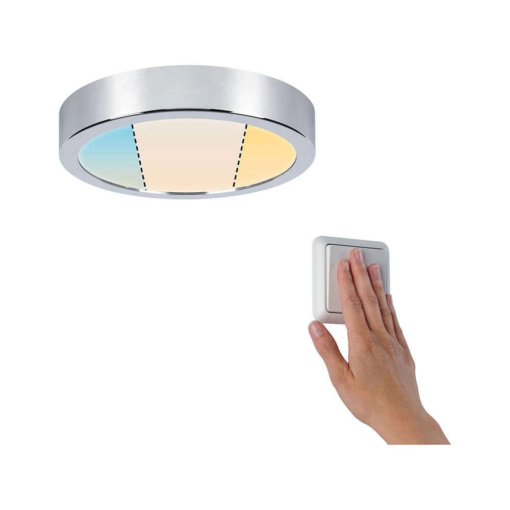 S.Luce LED HomeSpa Panel Aviar Ø 22cm CCT-Steuerung Weiß, Chrom