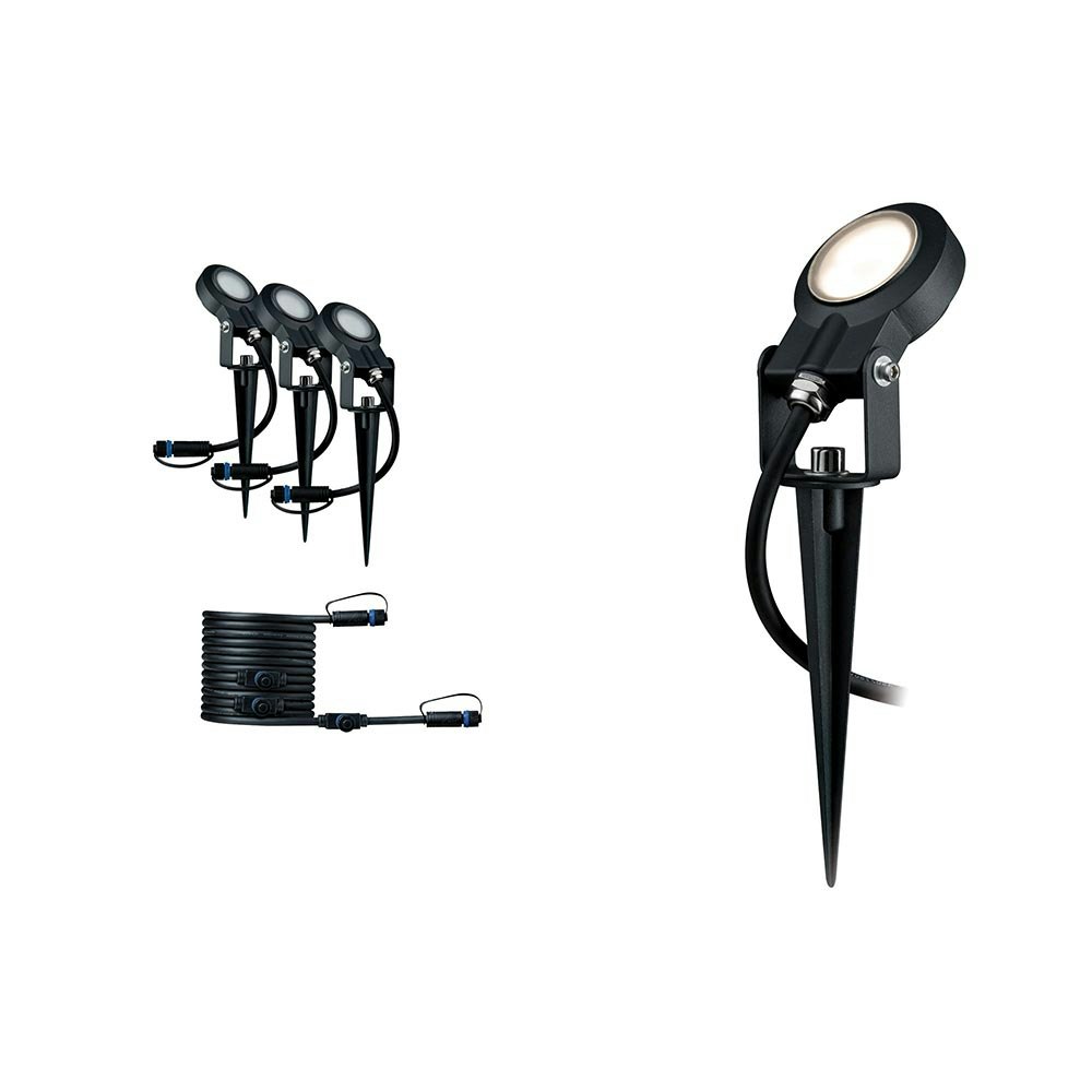 LED Plug & Shine Garden Spotlight Sting Extension Set Antracite IP67 1