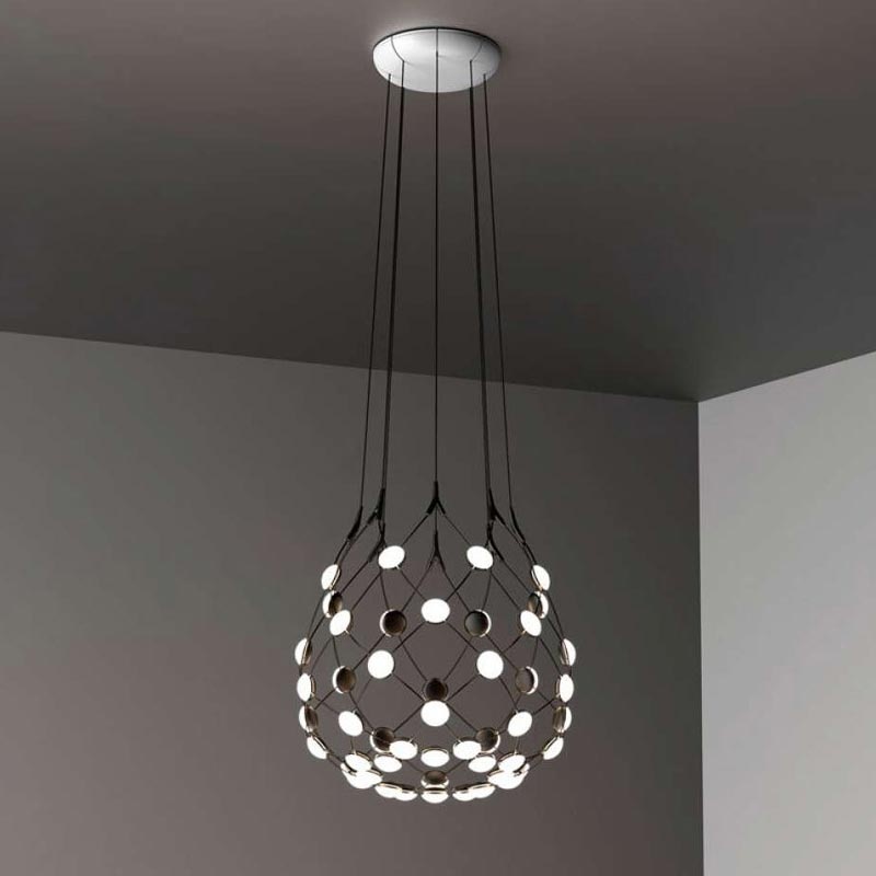 S.Luce LED Hängelampe Mesh Ø 55cm, max. 100cm