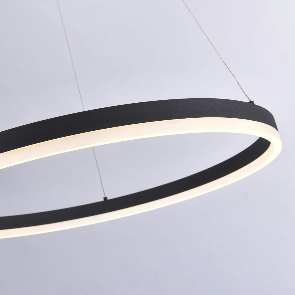 Design S LED-Hängeleuchte dimmbar über Schalter Ø 40cm Anthrazit zoom thumbnail 3