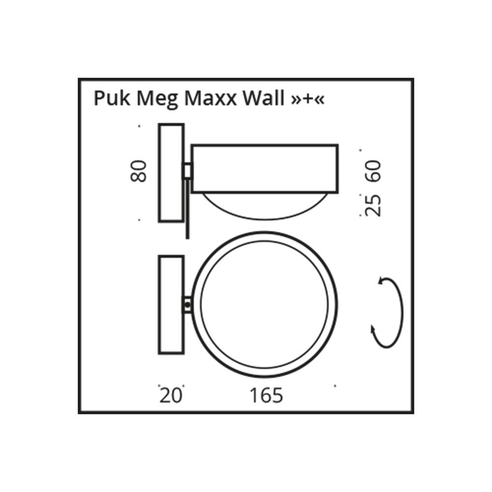 Top Light LED Wandlampe Puk Meg Maxx Wall+ 2
