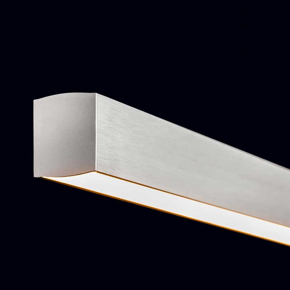 S.Luce Zug-Pendelleuchte Xena 160cm Dim2warm 4200 + 2700lm Silber matt