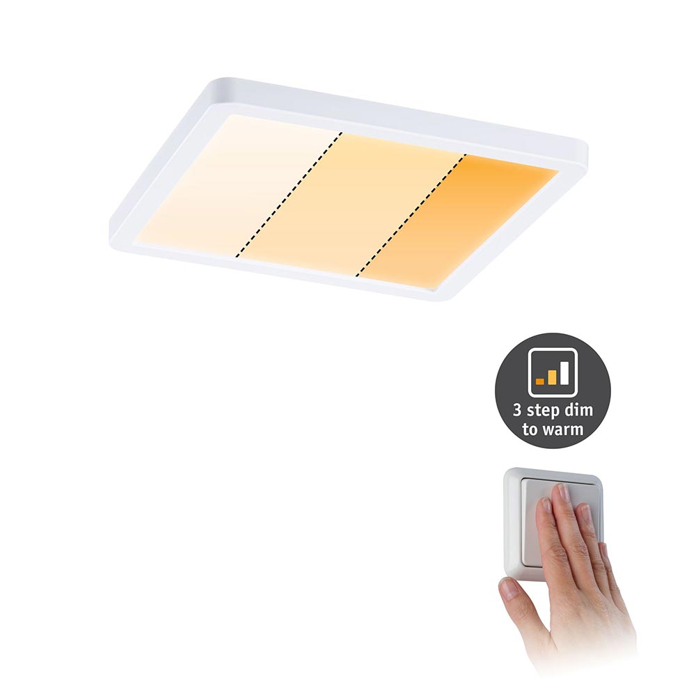 S.Luce VariFit LED Einbaupanel Areo Dim-to-Warm CCT Weiß-Matt