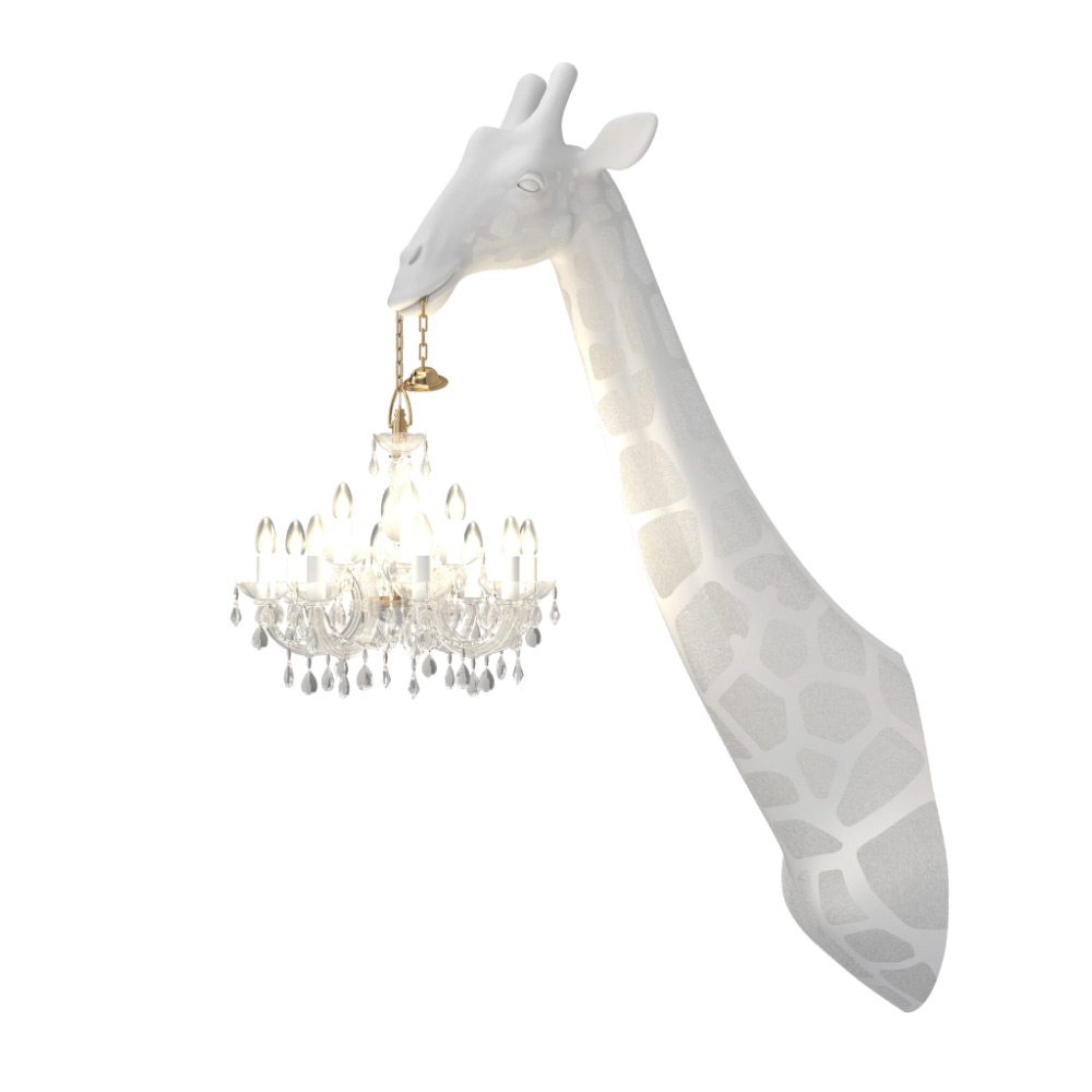 S.Luce Qeeboo Giraffe in Love Wandleuchte 173cm