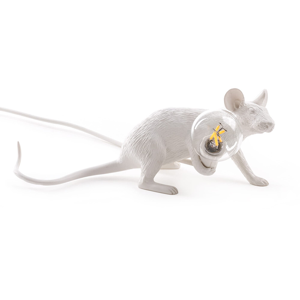 S.Luce Seletti Mouse Lop LED Tischlampe liegend USB