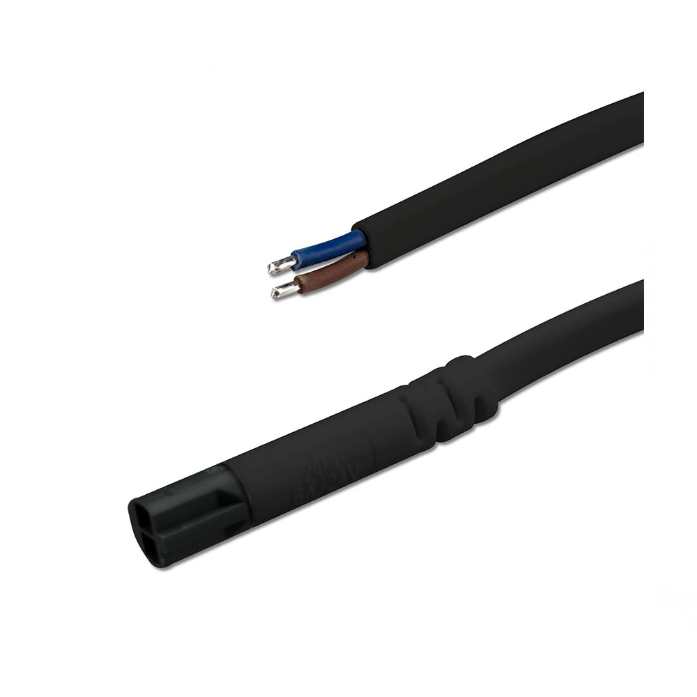 S.Luce Mini-Plug Anschlusskabel männlich 1m 2x0.75 schwarz max. 24V/6A