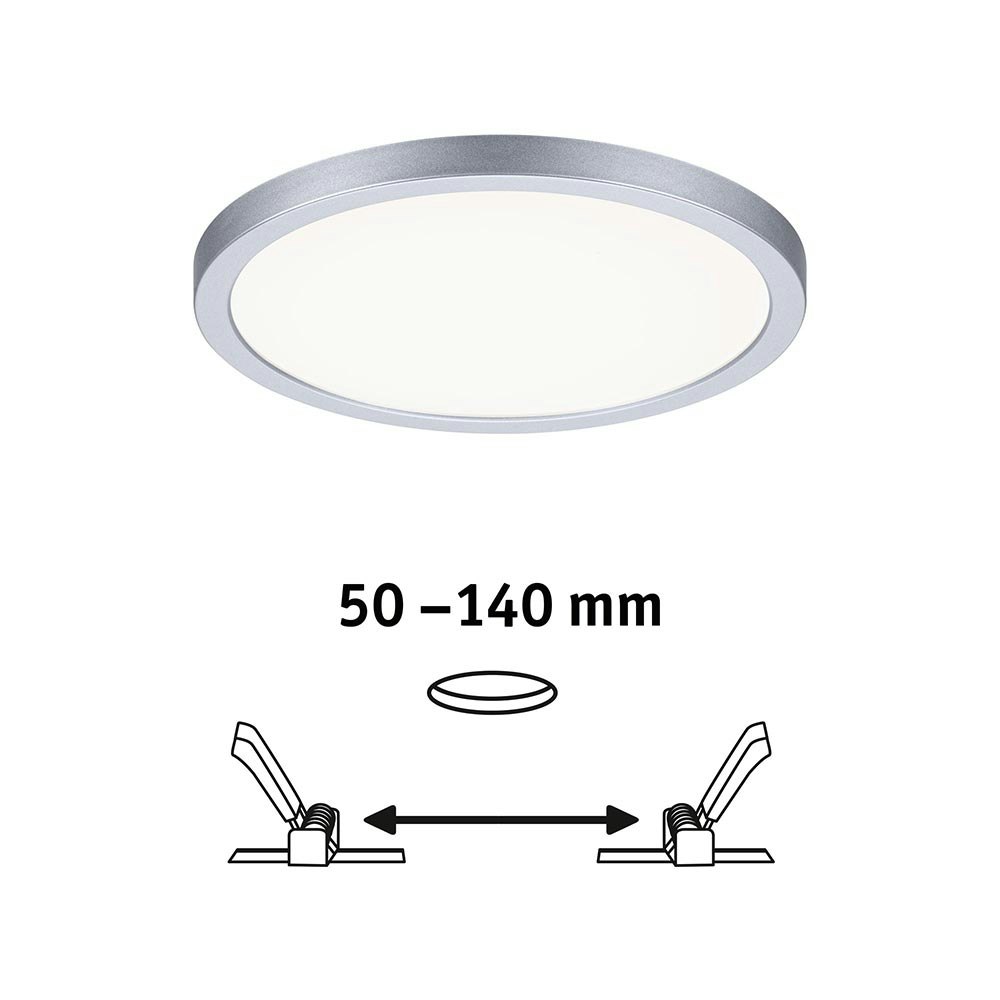 VariFit LED Einbaupanel Areo Rund Chrom-Matt Ø 17,5cm 2