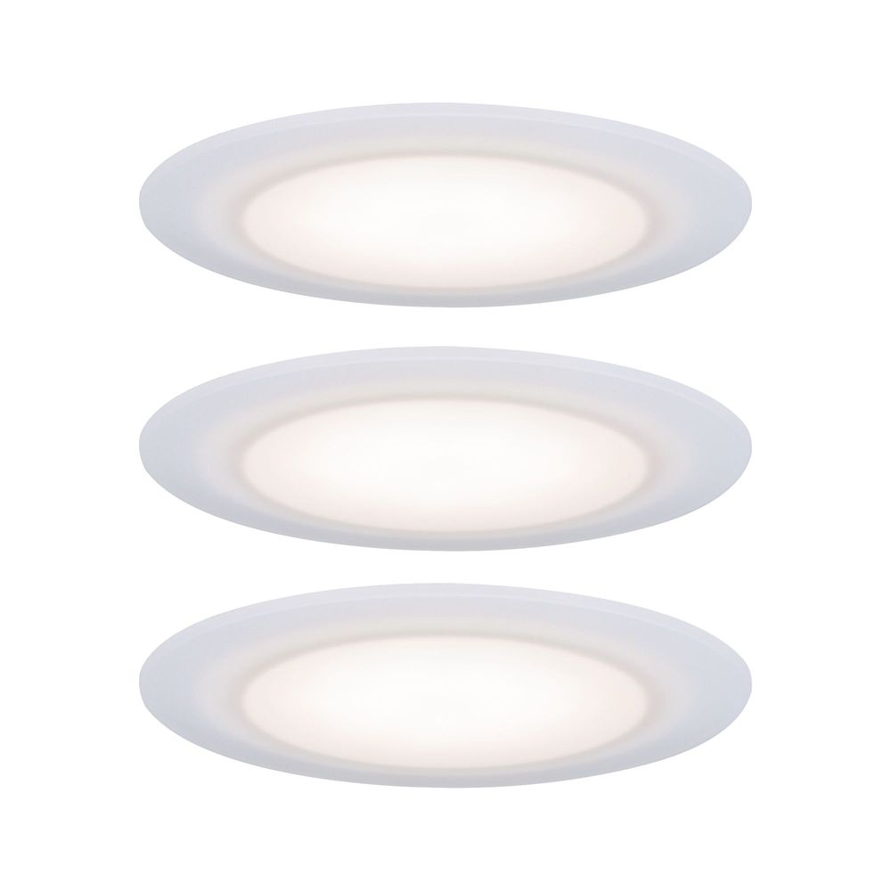 S.Luce 3er-Set Premium LED Einbaustrahler-Set Suon Dimmbar IP44