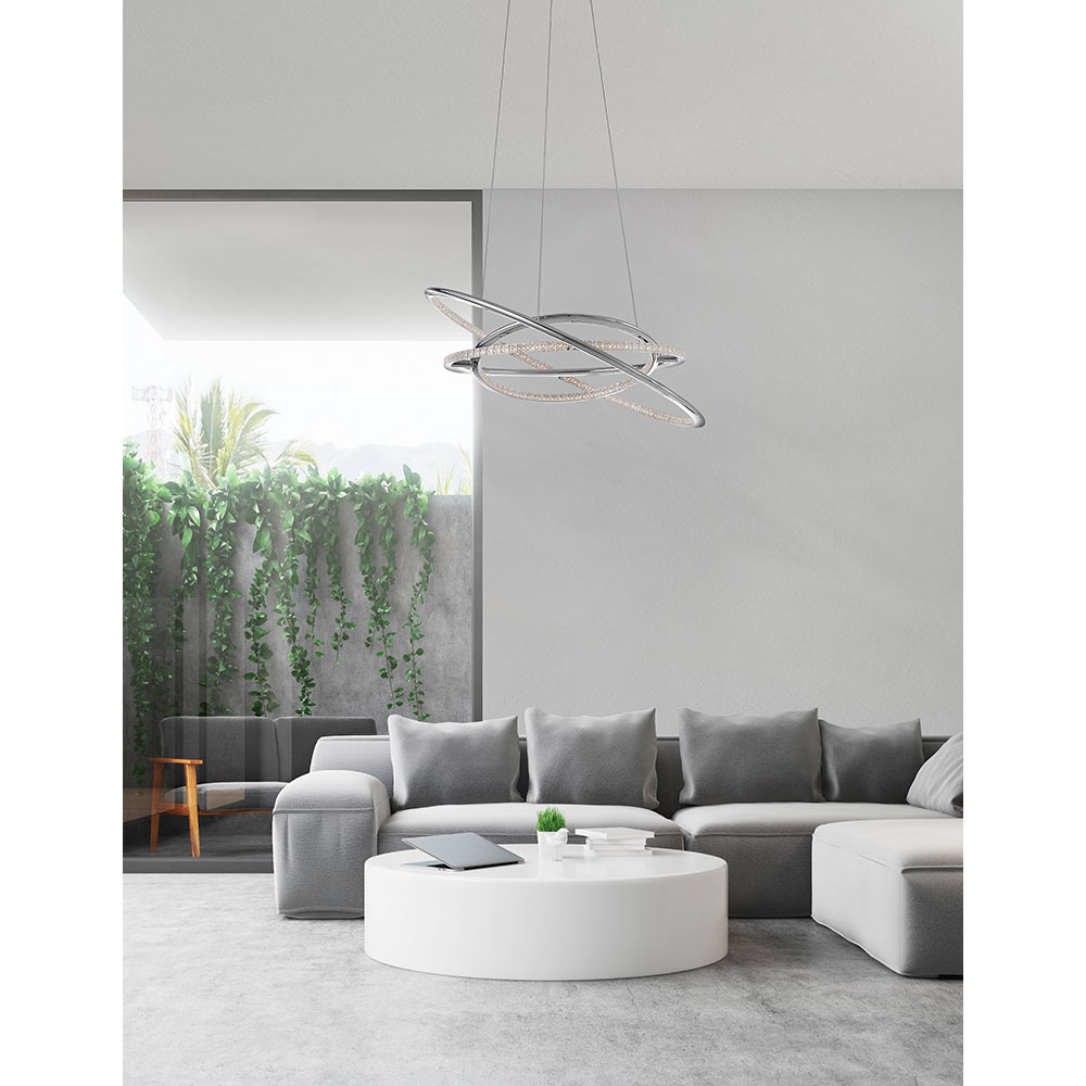 S.Luce Nova Luce Livorno LED Ring Hängelampe Ø 60cm