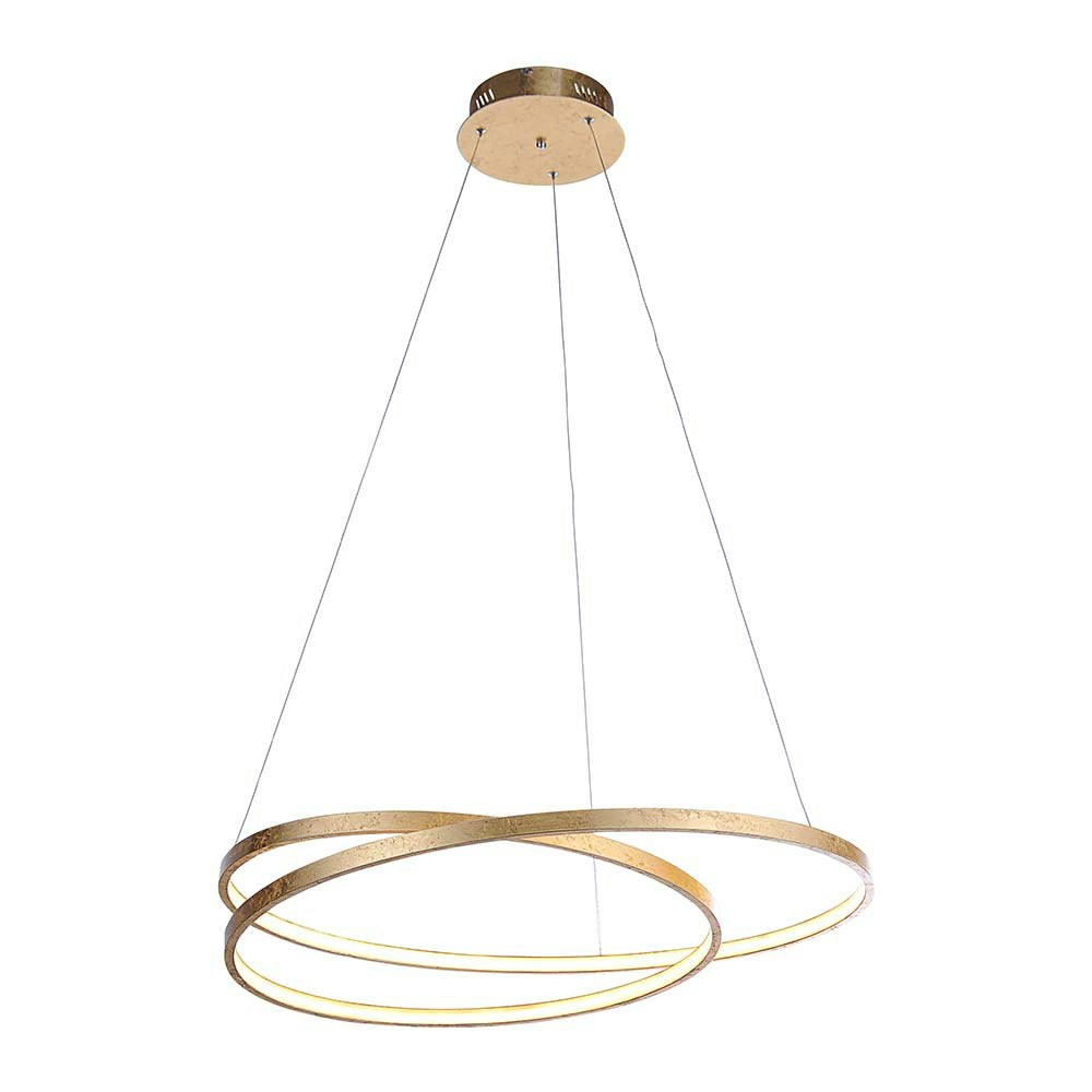 LED-Pendelleuchte Roman ringförmig in Gold, dimmbar per Schalter Ø 72cm 2
                                                                        