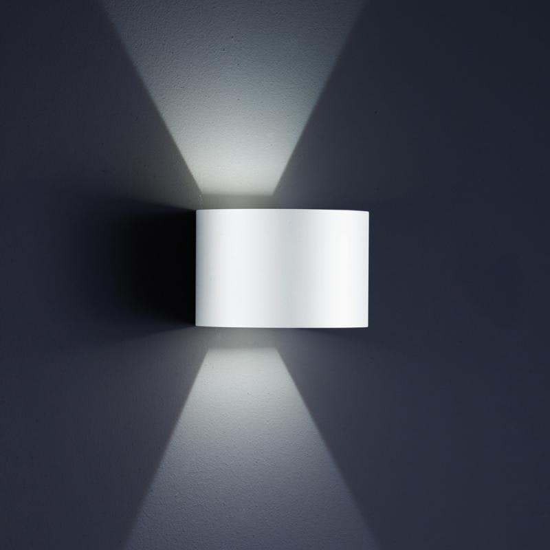 Helestra LED Außen-Wandlampe Siri 44 - R IP54 Weiß 