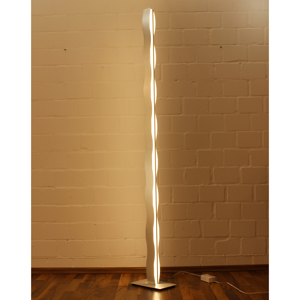 S.Luce LED Stehleuchte Wave Dimmbar Nickel-Matt, Chrom