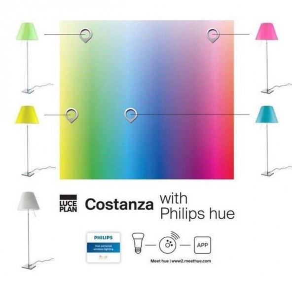 Luceplan LED Tischleuchte Costanza 110cm Philips Friends of Hue zoom thumbnail 4