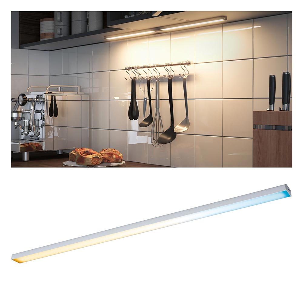 S.Luce Clever Connect LED Küchenlampe Barre 55cm Weiß, Chrom-Matt