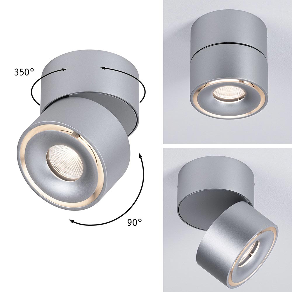 S.Luce LED Deckenleuchte Spircle 530lm Chrom-Matt